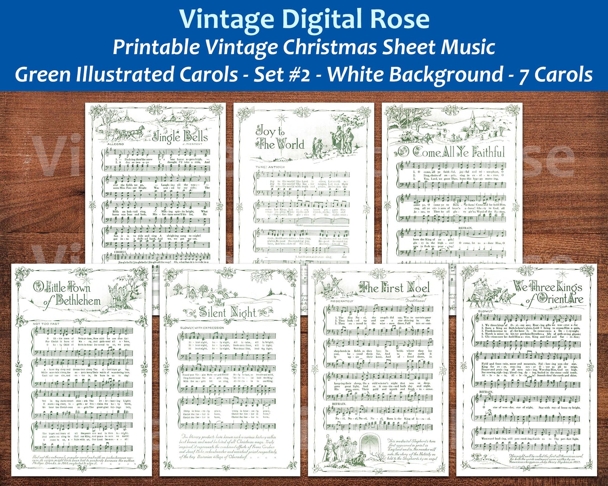 Printable Vintage Christmas Carols Green Illustrated Best Sellers Top – VintageDigitalRose printable-vintage-christmas-carols-green-illustrated-best-sellers-top-vintagedigitalrose