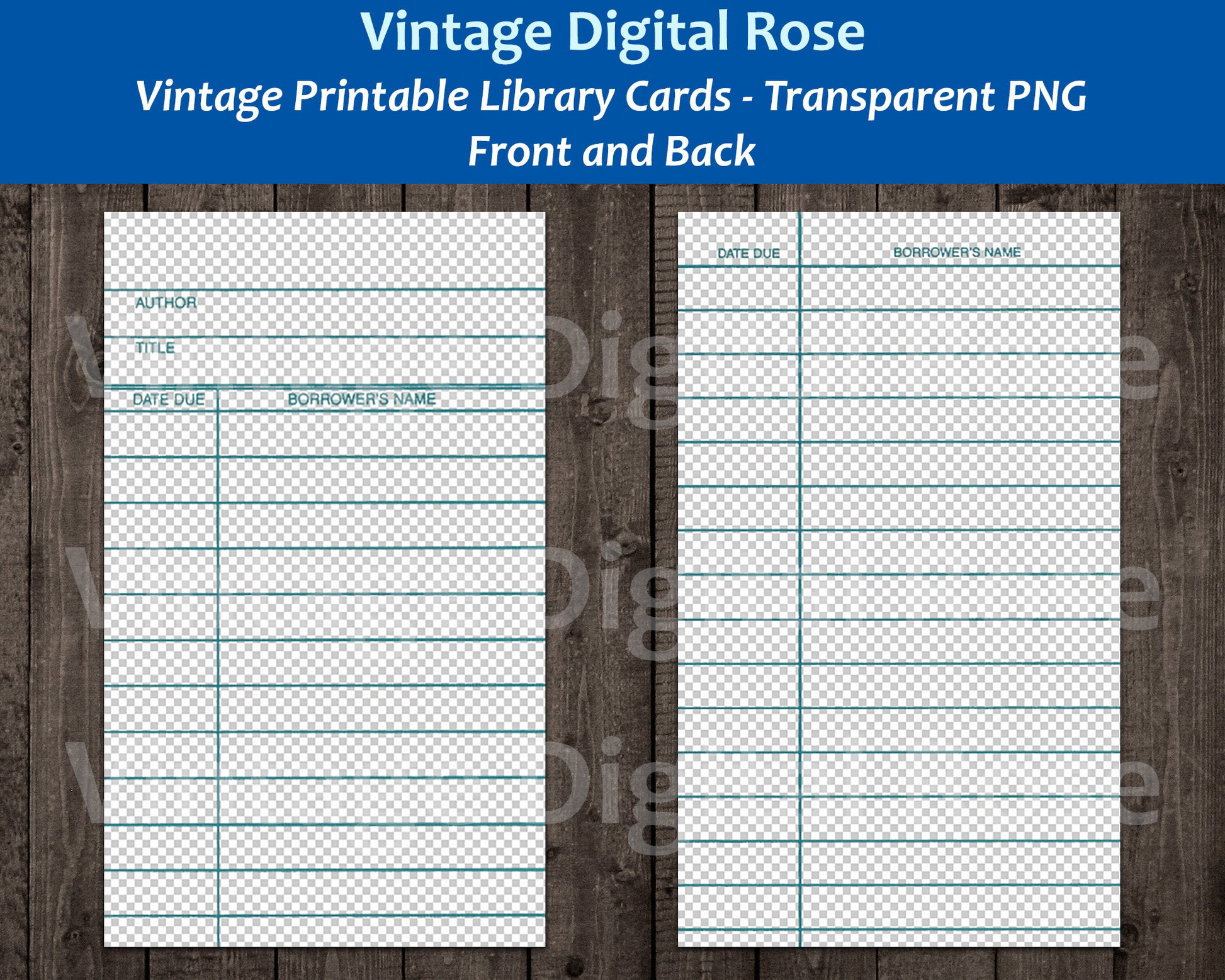 Vintage Printable Library Card Front and Back Transparent PNG Format D – VintageDigitalRose vintage-printable-library-card-front-and-back-transparent-png-format-d-vintagedigitalrose