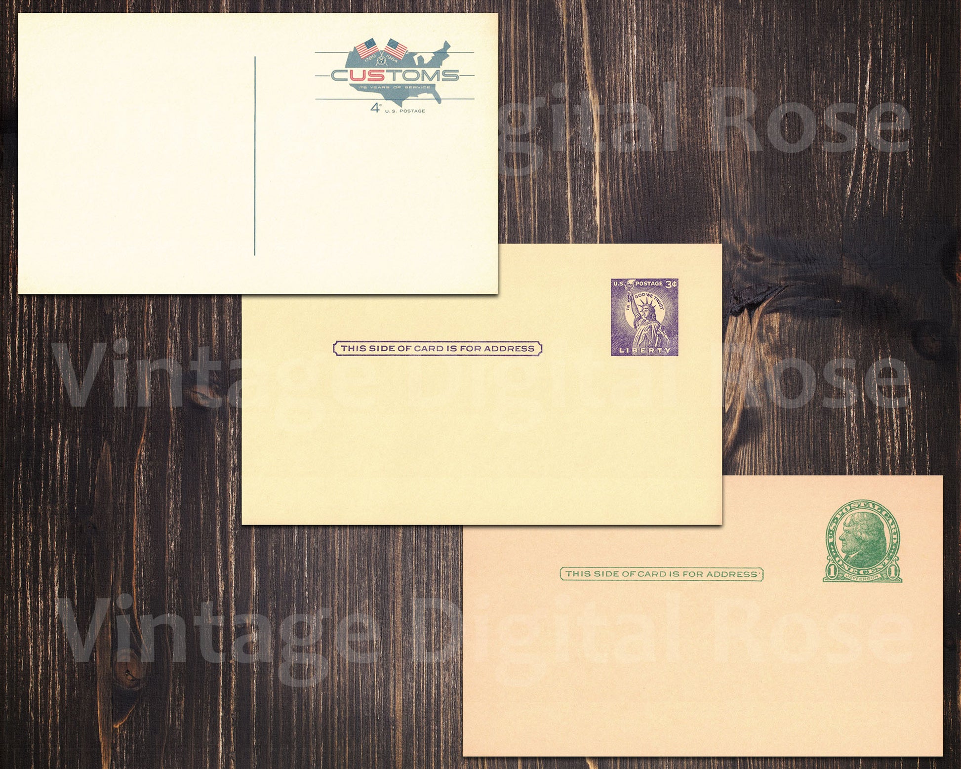 Vintage Prepaid Postage Postcards Assorted Cards Vintage Printable Pos ...