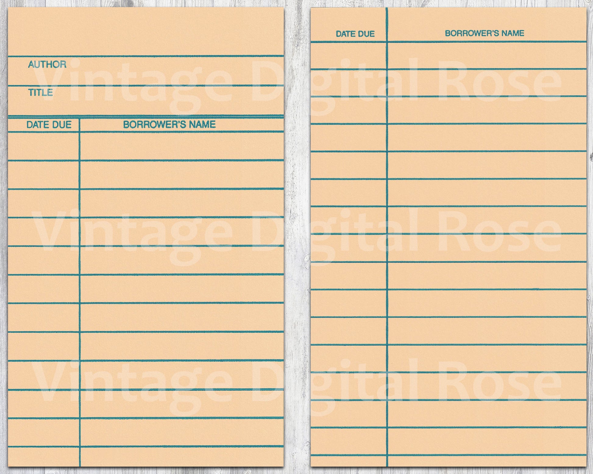 Library Card Printable