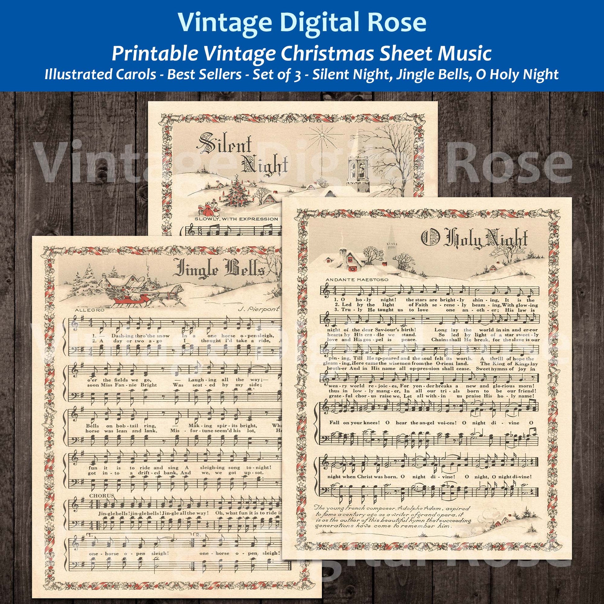 printable-vintage-christmas-carols-color-illustrations-best-sellers-to-vintagedigitalrose for Free Christmas Music Sheets Printable Printable Vintage Christmas Carols Color Illustrations Best Sellers To – VintageDigitalRose for Free Christmas Music Sheets Printable