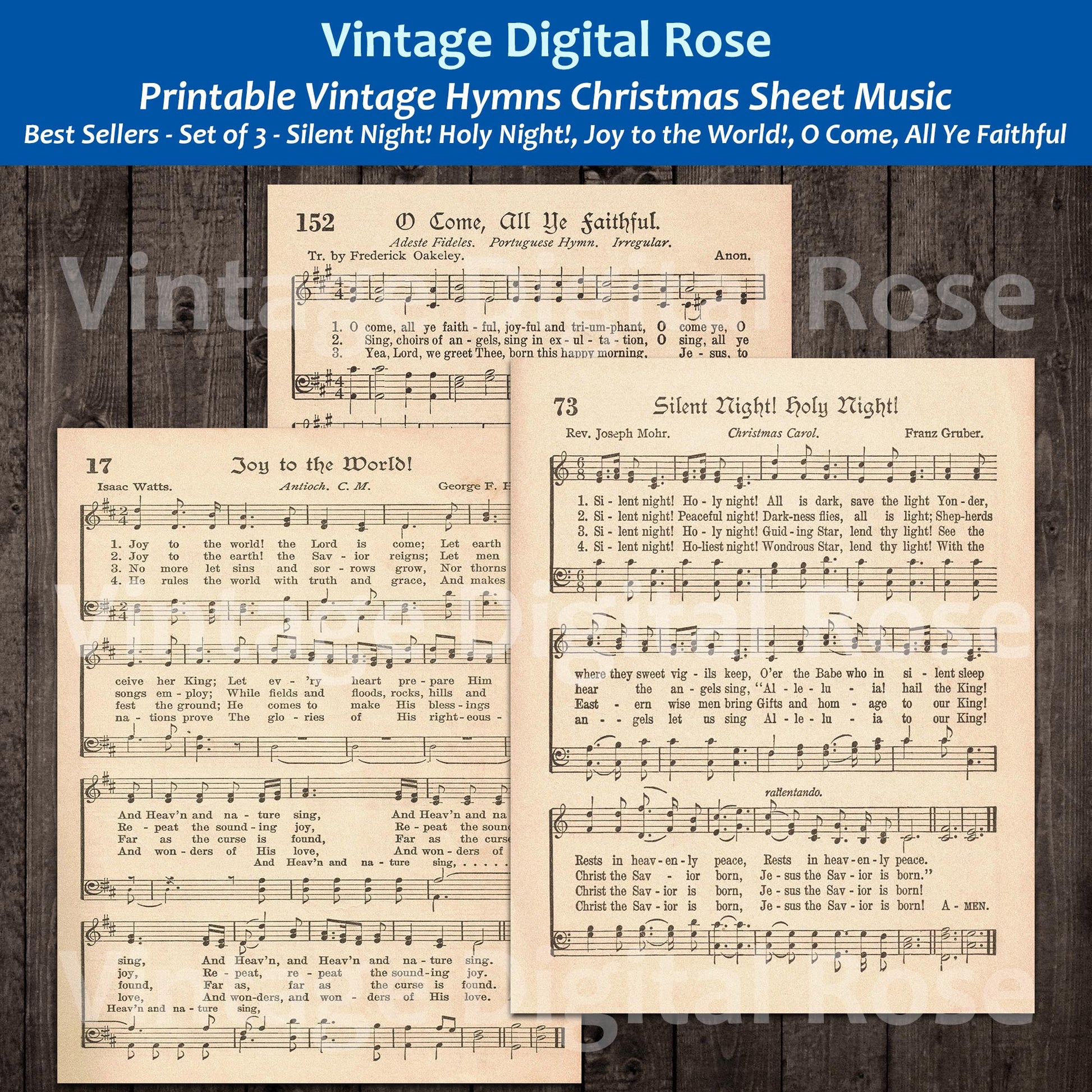 Printable Vintage Christmas Hymns Set of 3 Sheet Music Top Christmas C – VintageDigitalRose printable-vintage-christmas-hymns-set-of-3-sheet-music-top-christmas-c-vintagedigitalrose